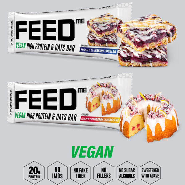 FEED ME Vegan High Protein & Oats Bar x12